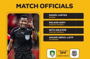 Daniel Laryea to Head Officiating Team in High-Stakes Aduana vs. Nations MTN FA Cup Semi
