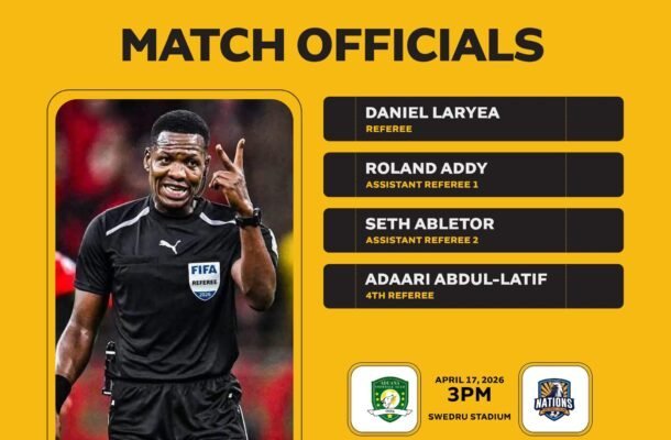 Daniel Laryea to Head Officiating Team in High-Stakes Aduana vs. Nations MTN FA Cup Semi